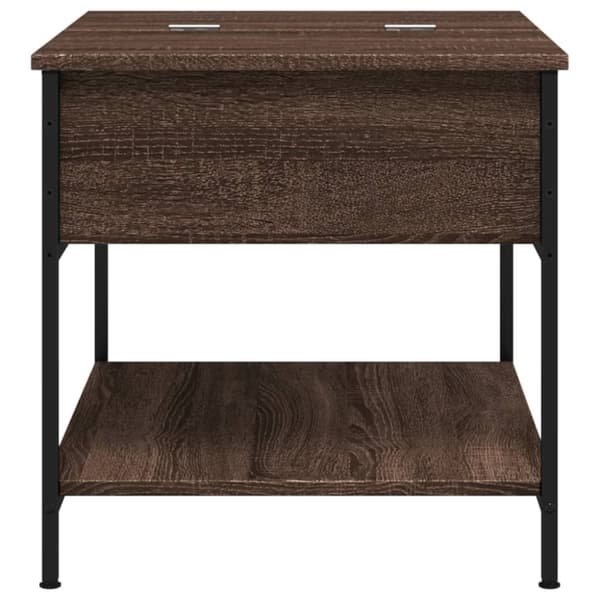 vidaXL Soffbord brun ek 70x50x50 cm konstruerat trä och metall