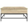 Miniatyrbilde 4 av 11: vidaXL Salongbord sonoma eik 95x95x45 cm konstruert tre og metall