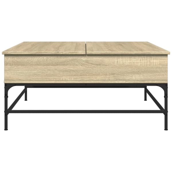 vidaXL Salongbord sonoma eik 95x95x45 cm konstruert tre og metall
