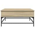Miniatyrbilde 5 av 11: vidaXL Salongbord sonoma eik 95x95x45 cm konstruert tre og metall