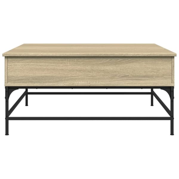 vidaXL Salongbord sonoma eik 95x95x45 cm konstruert tre og metall