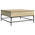 Miniatyrbilde 6 av 11: vidaXL Salongbord sonoma eik 95x95x45 cm konstruert tre og metall