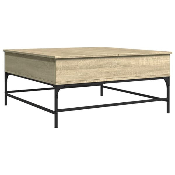 vidaXL Salongbord sonoma eik 95x95x45 cm konstruert tre og metall