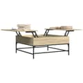 Miniatyrbillede 3 af 11: vidaXL sofabord 95x95x45 cm konstrueret træ og metal sonoma-eg
