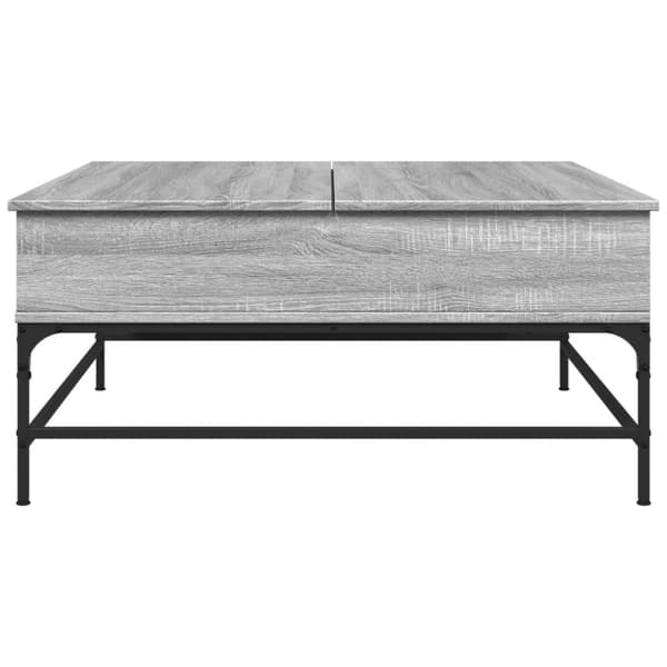 vidaXL Salongbord grå sonoma 95x95x45 cm konstruert tre og metall