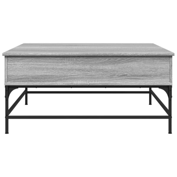 vidaXL Salongbord grå sonoma 95x95x45 cm konstruert tre og metall