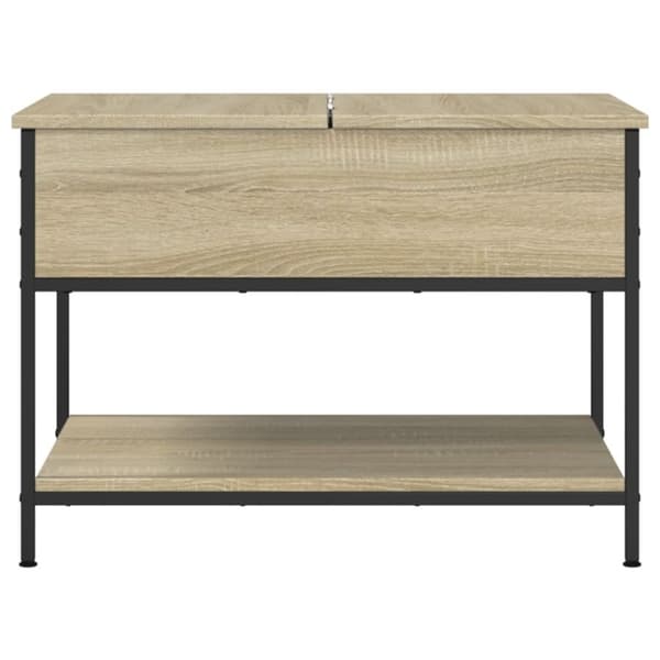 vidaXL sofabord 70x50x50 cm konstrueret træ og metal sonoma-eg