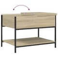 Miniatyrbillede 7 af 11: vidaXL sofabord 70x50x50 cm konstrueret træ og metal sonoma-eg