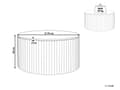 Miniatyrbilde 3 av 7: Sofabord Lyst tre MDF Gummitre ø 70 cm Med oppbevaring Klassisk Moderne design Stue