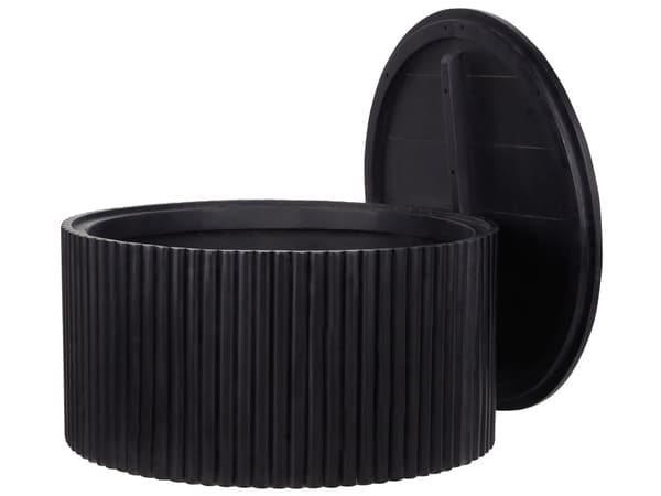 Sofabord Lyst tre MDF Gummitre ø 70 cm Med oppbevaring Klassisk Moderne design Stue