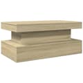 Miniatyrbillede 3 af 11: vidaXL sofabord med LED-lys 90x50x40 cm sonoma-eg
