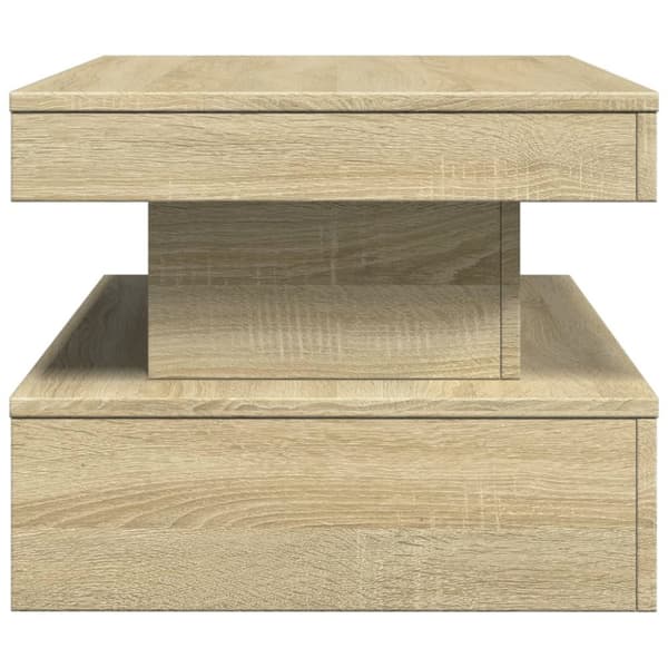vidaXL sofabord med LED-lys 90x50x40 cm sonoma-eg