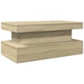 Miniatyrbillede 9 af 11: vidaXL sofabord med LED-lys 90x50x40 cm sonoma-eg