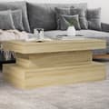 Miniatyrbillede 1 af 11: vidaXL sofabord med LED-lys 90x50x40 cm sonoma-eg