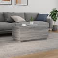 Miniatyrbillede 4 af 11: vidaXL sofabord med LED-lys 90x50x40 cm grå sonoma-eg