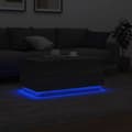Miniatyrbillede 5 af 11: vidaXL sofabord med LED-lys 90x50x40 cm grå sonoma-eg