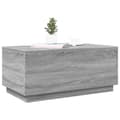 Miniatyrbillede 6 af 11: vidaXL sofabord med LED-lys 90x50x40 cm grå sonoma-eg