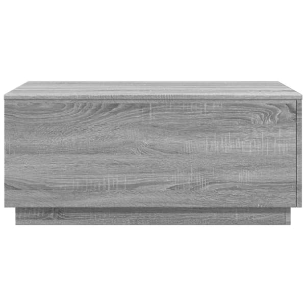 vidaXL sofabord med LED-lys 90x50x40 cm grå sonoma-eg