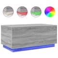 Miniatyrbillede 2 af 11: vidaXL sofabord med LED-lys 90x50x40 cm grå sonoma-eg