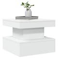Miniatyrbild 6 av 11: vidaXL Soffbord med LED vit 50x50x40 cm