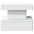 Miniatyrbild 7 av 11: vidaXL Soffbord med LED vit 50x50x40 cm