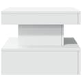 Miniatyrbild 8 av 11: vidaXL Soffbord med LED vit 50x50x40 cm