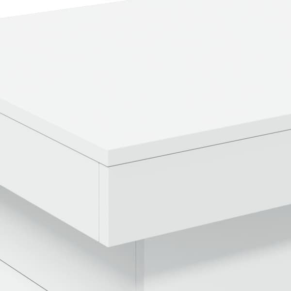 vidaXL Soffbord med LED vit 50x50x40 cm