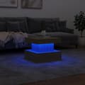 Miniatyrbild 5 av 11: vidaXL Soffbord med LED sonoma-ek 50x50x40 cm