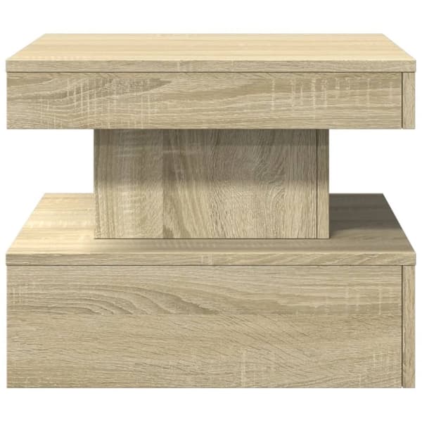 vidaXL Soffbord med LED sonoma-ek 50x50x40 cm