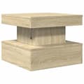 Miniatyrbild 9 av 11: vidaXL Soffbord med LED sonoma-ek 50x50x40 cm