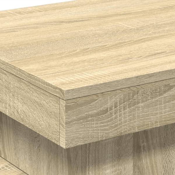 vidaXL Soffbord med LED sonoma-ek 50x50x40 cm