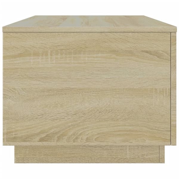 vidaXL sofabord med LED-lys 90x50x40 cm sonoma-eg