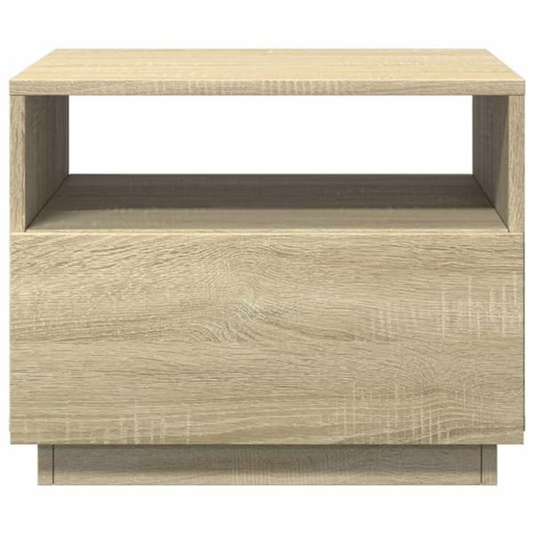vidaXL Soffbord med LED sonoma-ek 50x49x40 cm