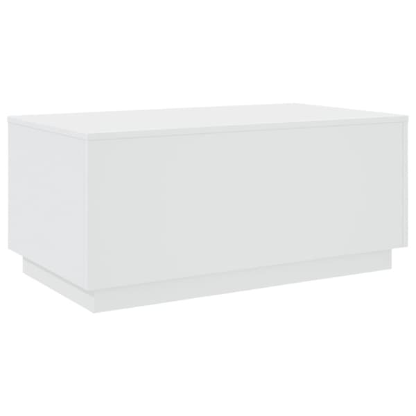 vidaXL Soffbord med LED vit 90x50x40 cm