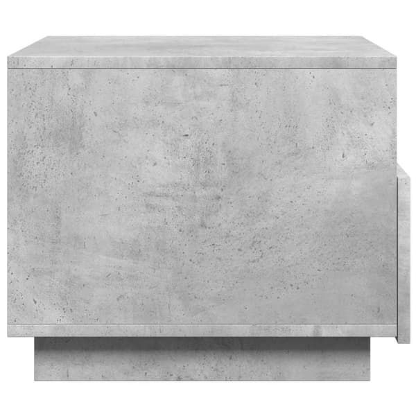 vidaXL sofabord med LED-lys 50x49x40 cm betongrå
