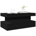 Miniatyrbillede 6 af 11: vidaXL sofabord med LED-lys 90x50x40 cm sort