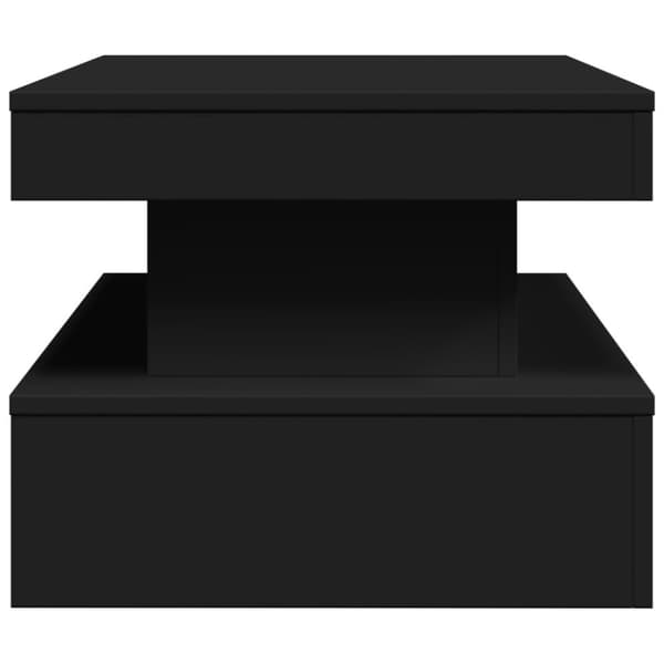 vidaXL sofabord med LED-lys 90x50x40 cm sort