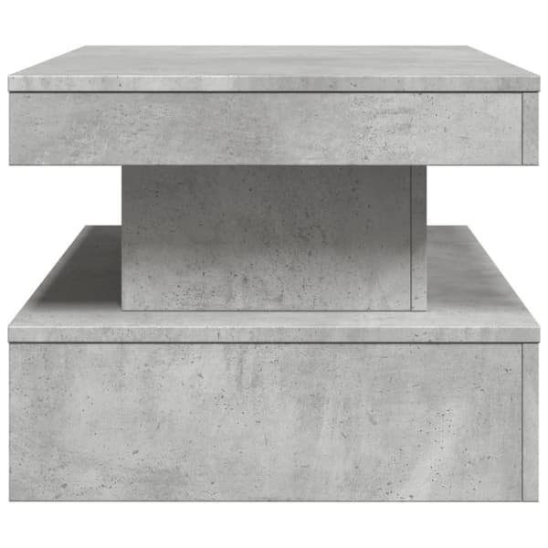 vidaXL Sohvapöytä LED-valoilla betoninharmaa 90x50x40 cm