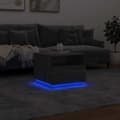 Miniatyrbillede 5 af 11: vidaXL sofabord med LED-lys 50x49x40 cm grå sonoma-eg
