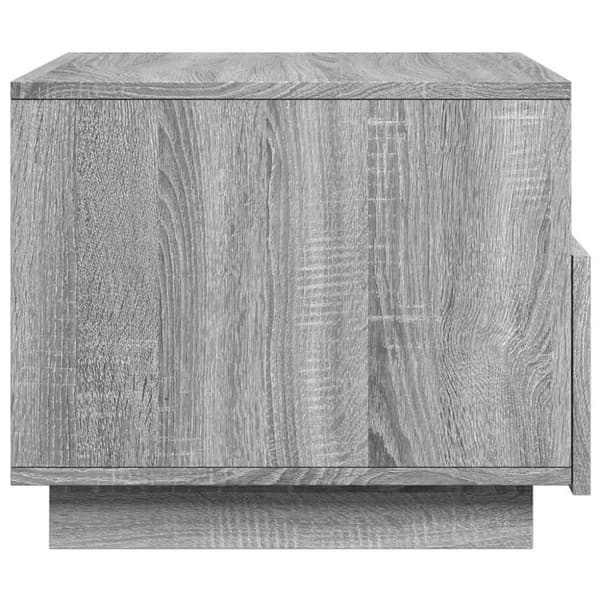 vidaXL sofabord med LED-lys 50x49x40 cm grå sonoma-eg