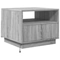 Miniatyrbillede 9 af 11: vidaXL sofabord med LED-lys 50x49x40 cm grå sonoma-eg