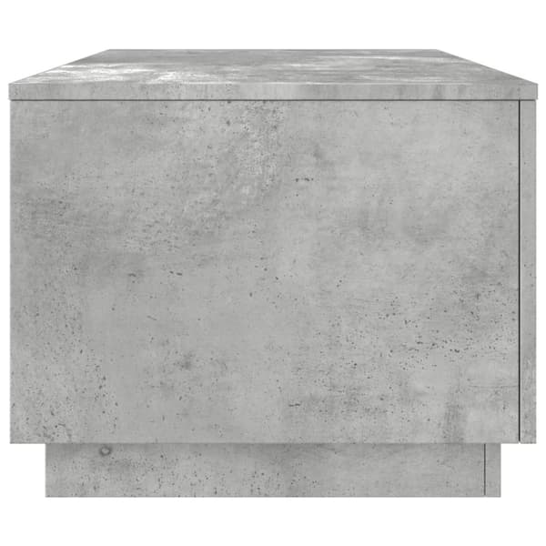 vidaXL Sohvapöytä LED-valoilla betoninharmaa 90x50x40 cm