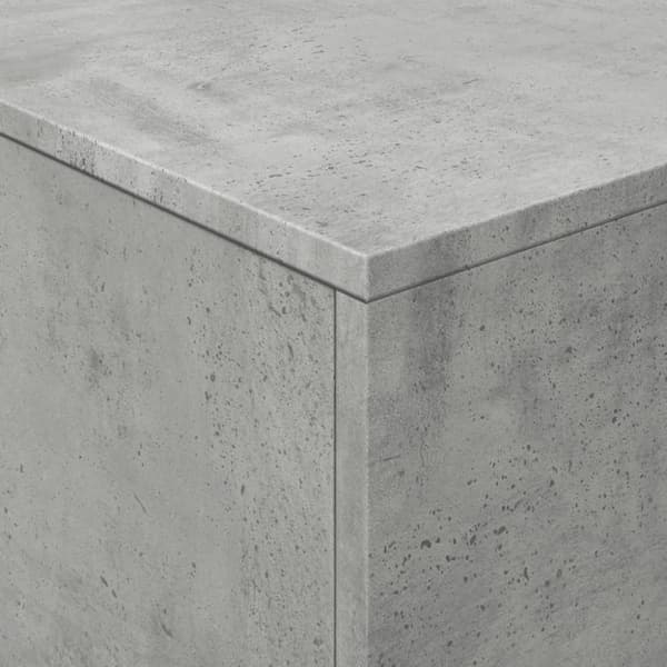 vidaXL Sohvapöytä LED-valoilla betoninharmaa 90x50x40 cm