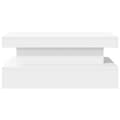 Miniatyrbilde 7 av 11: vidaXL Salongbord med LED-lys hvit 90x50x40 cm
