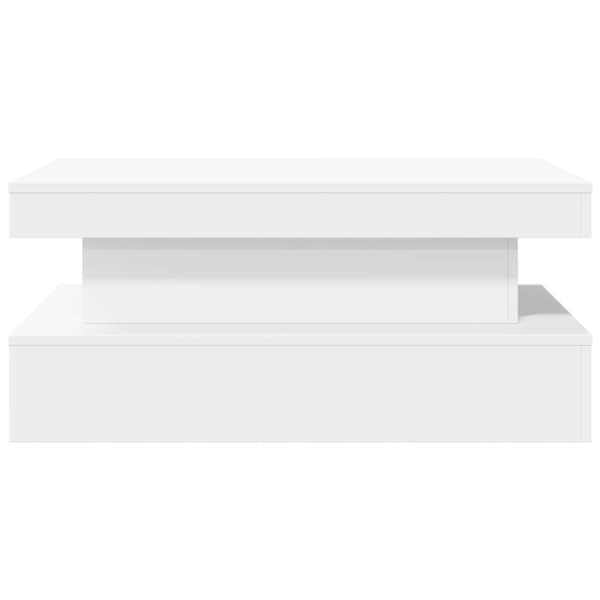vidaXL sofabord med LED-lys 90x50x40 cm hvid
