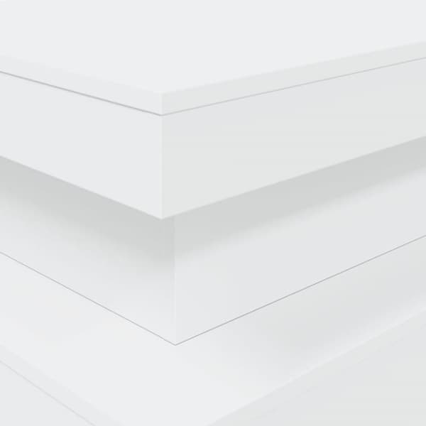 vidaXL sofabord med LED-lys 90x50x40 cm hvid