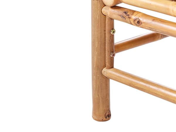Soffbord Ljus Bambu 64 x 55 cm Rektangulärt Trädgårdsmöbler för Utomhusbruk Rustik design