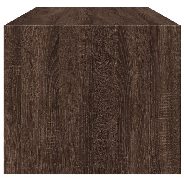 sofabord med glaslåger 102x50x42 cm brun egetræsfarve