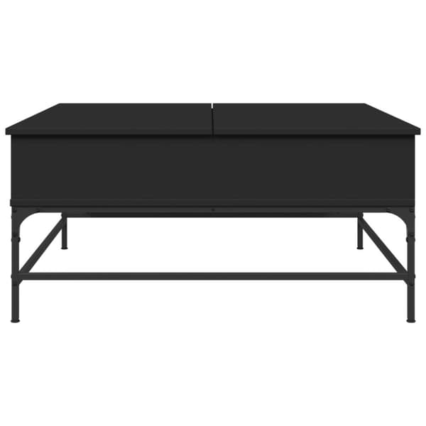 sofabord 95x95x45 cm konstrueret træ og metal sort