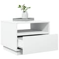 Miniatyrbild 6 av 10: Soffbord med LED vit 50x49x40 cm